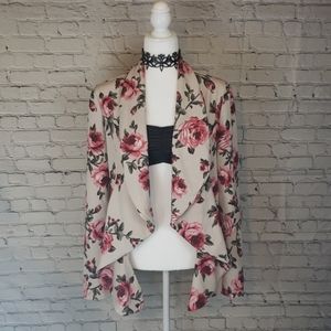 🌹Doublju🌹Rosy Drape-Front Blazer